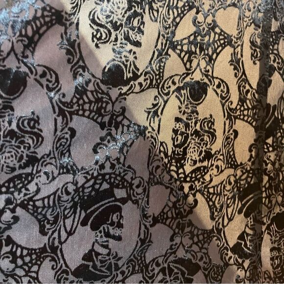 NWT Torrid Black Velvet Burnout Kimono Skeleton Damask Print Duster 4X 26 - Picture 7 of 13